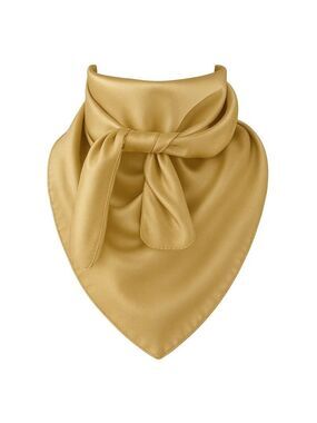 Gold Wild Rag Large Scarf 35x35" Satin Western Accessory Cowgirl or Cowboy